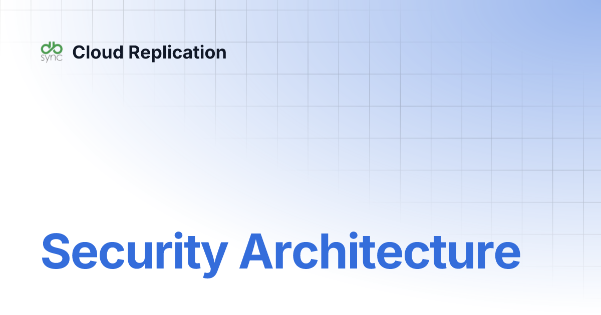 Security Architecture | Cloud Replication