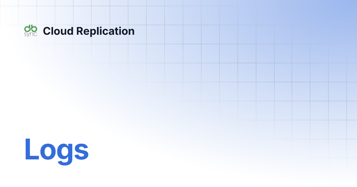 Logs cloud replication